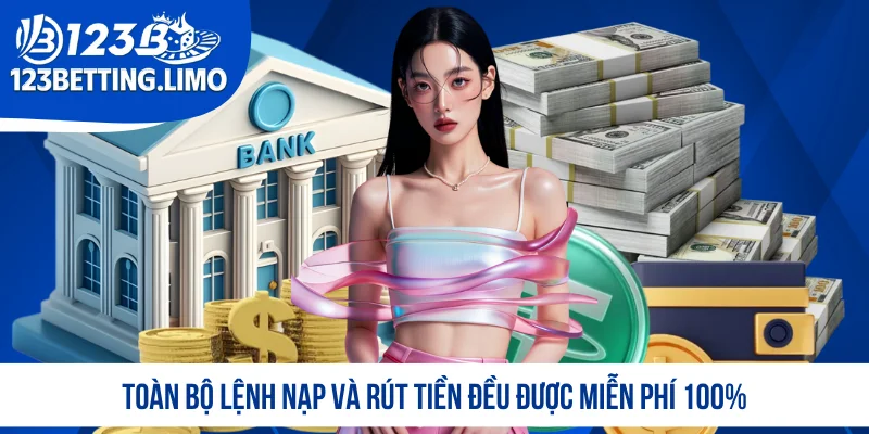 Toàn bộ lệnh nạp và rút tiền đều được miễn phí 100%